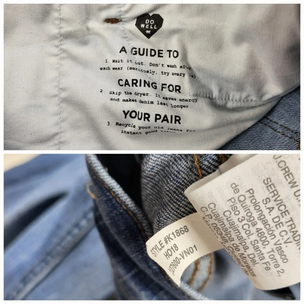 Madewell 9" High Rise Rip and Repair Edition Skinny Blue Denim Jeans Sz 36 - Picture 3 of 16